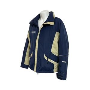 Columbia Omni-Tech Waterproof Jacket Women’s M Navy Beige